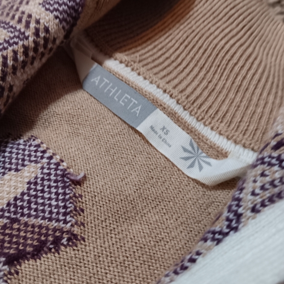 🤎ATHLETA WOMEN'S SIZE XS TAN CASHMERE COTTON NYLON BLEND  DRESS. - Picture 3 of 10